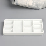 Ceramic multi-grid palette watercolor gouache pigment palette porcelain plate Jingdezhen color palette pigment plate