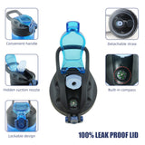 Water Bottle Made of Tritan with Water Filter Lockable Lid BPA Free Water Purifier Bottle for Travel Camping Travel Emergency