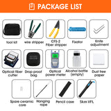 14pcs/set Fiber Optic FTTH Tool Kit with FC-6C Fiber Cleaver Optical Power Meter 5MW Visual Fault Locator Wire stripper