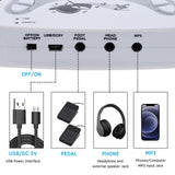 Portable Electronic Drum Pad Folding Drum Pad Kit Silicon Foldable with Drum Sticks Foot pedals USB cable DC 5V Record function