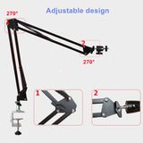 C-Clamping Desk Bedeside Projector Stand Metal Holder Multi-angle Adjustable Projector Bracket for XGIMI h2 / XGIMI H3 Projector