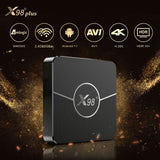 X98 Plus Android TV Box Amlogic 4K Media Player 2.4G/5G Dual-band WiFi BT AV1 VP9 H.265 Decoding Digital Display Remote Control