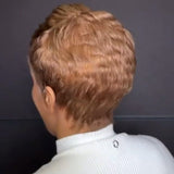 Wigs Women's Short Straight Hair Highlights Fashion Mechanism Synthetic Fiber Head Cover Pixie Wigs