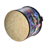 10 Inch Wooden Floor Drum Wood Drum Percussion Musical Instrument with 2 Mallets for Kids Children Gift
