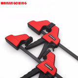 4 Inches Woodworking Work Bar F Clamp Clip Quick Ratchet Release Clip Heavy Duty Woodworking Bar Clamps Kit DIY Hand Tool