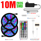 RGB 2835 LED Light Strip 12V Ribbon LED Lamp Tape RGB Flexible Lamps 5M 10M 15M 20M TV BackLight For bedroom Wall Decor Lighting