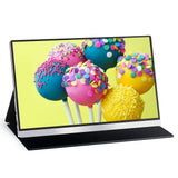 15.6 inch Portable Monitor IPS Screen 1920*1080 Resolution 170° Viewing Angle 60Hz Refresh Rate Wide Compatibility Silver