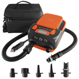 16PSI Intelligent Double Stage Air Pump with 6PCS Nozzles LCD Display 6000mAh Electric Pump Support Inflation and Deflation 2023