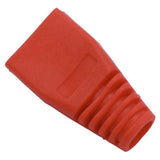 100 Pcs RJ45 Jacket Crystal Head Jacket Plastic Protective Cover Ethernet Network Cable Connector Cover(Red)