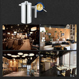 Stainless Steel Double Wall Filter Coffee Maker Double Thermal Insulation Coffee Pot Tea Maker With Mesh Filter