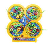 Kids Fishing Toys Go Fishing Game Educational Toy Electric Music Rotating Catch Magnetic Fish Hand-eye Training Toy Montessori