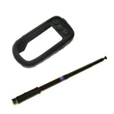 Extendable Telescopic Gain Antenna (Black) + Silicone Protect Case Skin for Garmin Alpha 100 Alpha100 Handheld GPS Accessories