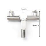 Wall Mount Cold Hot Water Mixer 304 Stainless Steel Triple Valve Nozzle Tap Bathtub Faucet Bathroom Shower Faucet