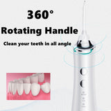 Oral Irrigator Portable Water Dental Flosser USB Rechargeable Water Jet 150ML Waterproof Teeth Cleaner 5 Nozzle