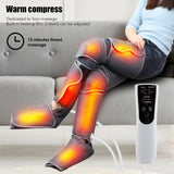Air Pressure Leg Massager Hot Compress for Ankles Calves and Thighs Massage Shiatsu 360° Full Wrap Pain Relief Foot massageador