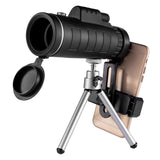 Portable Compact Monocular With Tripod Phone Clip Telescope For Birds Searching Concert Watching Camping Camera Accessories