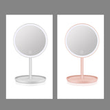 5X Makeup Mirror with 70 Light LEDs Cosmetic Mirror with Touch Dimmer Switch Battery Operated Stand for Tabletop Bathroom Travel