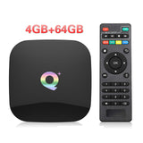 Q Plus Smart TV Box for Android 9.0 TV Box 4GB RAM 32GB/64GB ROM Quad Core H.265 USB3.0 2.4G WiFi Set Top Box 4K TVBOX