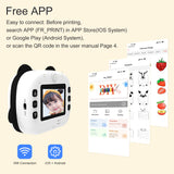 Portable Children Instant Thermal Print Camera 2.4 Inch Screen 1080P Digital Camera Photo Selfie Thermal Inkless Printing