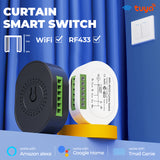 Tuya WiFi RF433 Remotes Control Curtain Switch Module Intelligent Home Switch Device Sharing Timing Function Intelligent Linkage
