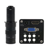 14MP 1080P HDMI VGA Video Microscope Camera + 130X 180x 300x Adjustable Zoom C Mount Lens + 56 LED Ring Light For PCB Soldering