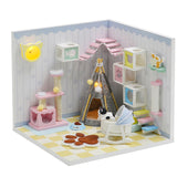 CUTEBEE DIY Doll House Wooden Doll Houses Miniature dollhouse Furniture Kit Toys for children Christmas Gift TD28
