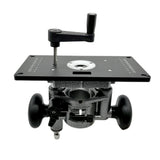 Woodworking Router Lift with Aluminium Router Insert Plate Engraving Flip Board for WorkBenches Bakelite Milling Trimming