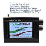 1.10D 3.5 Inch 50K-200M 4M-2Ghz Malachite DSP SDR Shortwave Radio Receiver AM SSB NFM WFM Malahit Touch LCD/ Antenna