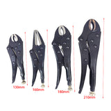 4Pcs Locking Pliers Gourd Mouth Straight Jaw Lock Mole Plier High Carbon Steel Wear Resistant Vise Grip Clamping Hand Tools
