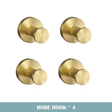 Golden Towel Rack Towel Bar Ring Brushed Gold Hardware Set Robe Coat Hook Toilet Tissue Paper Holder Bathroom Accessories Kit