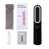 Wireless Beard Brush Dropshipping Travel Customized Cordless Electric Hair Straightener Comb