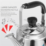 1pc Whistling Teakettle Induction Cooker Kettle Stainless Steel Boiling Water Kettle With Filter Screen 1.5L/1L
