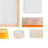Screen Printing Starter kit Wood Silk Screen Printing Frame with Squeegees Tool for DIY T-shirts Clothes Bags