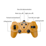 1:24 9CH Multifunctional RC Crawler Bulldozer With Light Electric Engineering Truck Heavy Excavator Toy Gifts For Kids