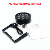 Wireless Remote Control LED dj light Led Flat Par 9x18W RGBWA UV 6IN1 DMX controlled Home Disco Lights