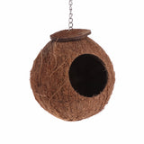Bird Parrot Nest Natural Coconut Shell Hanging Chain Cage Toys Swing House Finch Sparrows Birds Nest Supplies