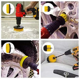 5 /3Pcs Electric Drill-Brush Kit Power Scrubber Brush For Carpet Bathroom Surface Tub Furniture Shower Tile Tires Cleaning Tools