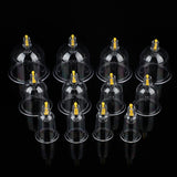 12Pcs/Set Vacuum Cupping Cans Strong Suction Acupuncture Massage Cups Magnetic Aspiration Treatment Suction Cans With Tube