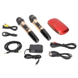 Handheld Wireless Microphone Kit USB Sound Card Coaxial Input Home Bluetooth Microphone for Mobile Phone TV Computer 100-240V