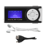 Portable Sports MP3 Music Player Mini Back-Clip LCD Mini Screen Music Media with Earphone Support Flashlight Mode
