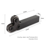 7pcs Steel Dual Wheel Knurling Tool Set with 0.5mm 1mm 2mm Wheel Linear Pitch Knurl Kit Lathe Cutter Wheel Knurling Set