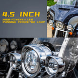 4.5 Inch Motorcycle Light LED Waterproof Passing Lights for HARLEY Headlight Round Auxiliary Spot Lamps Motorcycle Accessories