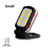 Strong Magnetic Work Light USB Rechargeable LED COB Portable Flashlight Adjustable Waterproof Camping with Power Display