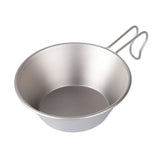 Lixada Titanium Bowl with Handle Camping Bowl Dinner Food Container Camping Pot for Outdoor Hiking Backpacking Picnic