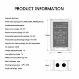 DC 18-55v Aluminum Step-up MPPT Real- Tracking Function Display Solar Battery Charge Controller 400W