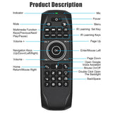 G7V Pro Remote Control Voice Wireless Flying Mouse & Keyboard Multi-Function Led Backlight USB2.4G Infrared Learning