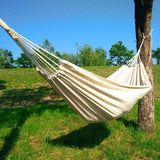 Double Hammock Outdoor Rollover Prevention Camping Canvas Hanging Swing Bed for Patio Travel Hiking 200x150cm Actual Use Area