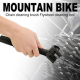 5pcs/set Bicycle Chain Cleaner Scrubber Brushes Wash Tool Set Mountain Bike Chain Freewheel Cleaning Kit