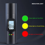 Q91 Breathalyzer - Portable Non-Contact &amp; High-Precision Alcohol Tester with Digital LCD Screen, USB Rechargeable Metal Surface