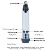 Electric Facial Acne Suction Blackhead Removal Extractor with Hot Compress Rechargeable Blackhead Remover Pore Vacuum